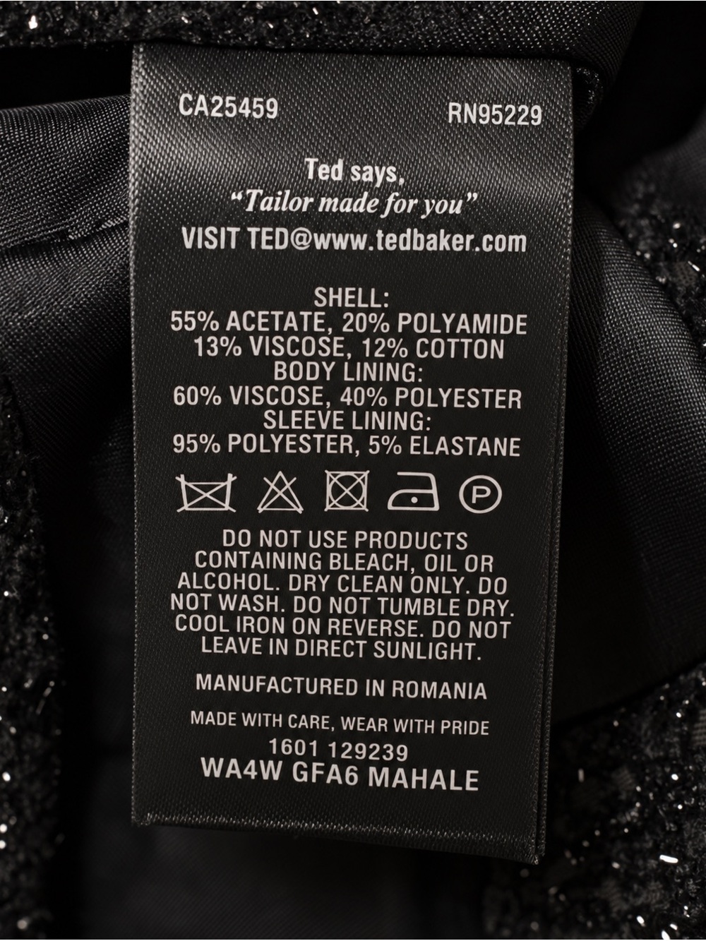 Ted Baker Black Tweed Luxurious and lightweight Women Blazer✨ - Picture 6 of 8